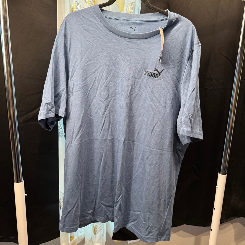Puma Men's Short Sleeve Tee in Light Blue